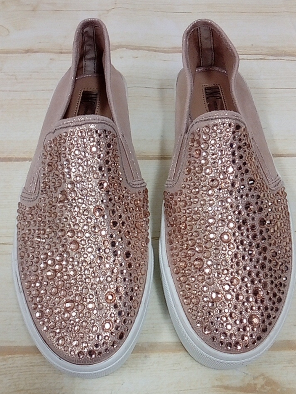 INC Rose Gold Crystal Slip-Ons 5218w